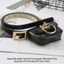 Túi đeo thắt lưng cổ điển dành cho nữ ROLY, Ví thắt lưng du lịch Vuông Gothic Fanny Packs, Da PU Đa năng Phong cách Y2K Thắt lưng khóa kim loại