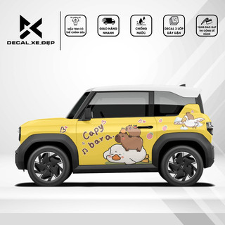 Tem dán xe VF3 - Decal Sticker Vf3 - Decal Dán Xe - Vf3 Capybara