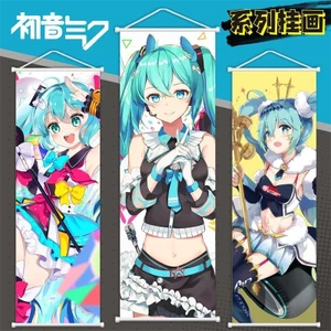Hatsune Miku Virtual Songstress Anime Treo Tranh Trang Trí Phòng Khách Trục Cuộn Dài