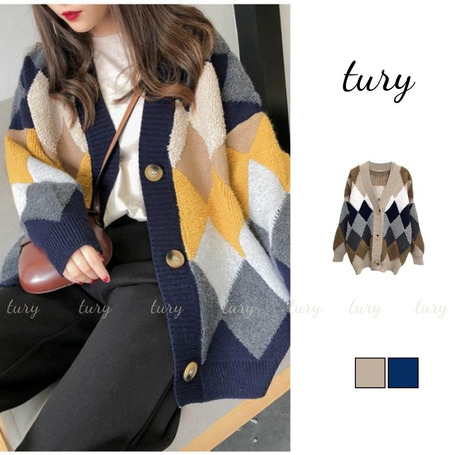 Áo Len Unisex Nam Nữ - Tury - Áo Khoác Cardigan Form Rộng Họa Tiết Đốm, Áo Khoác Len Thời Trang Thu Đông - TA014