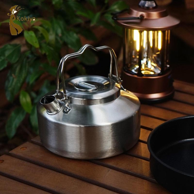 Cắm Trại Ấm Siêu Tốc Nước Nóng Nồi Cà Phê Cho Nước Đun sôi Tay Cầm Có Thể Khóa Đôi Ấm Siêu Tốc Mini Để Câu Cá Nhà Bếp Du Lịch