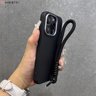 Dành Cho Xiaomi 17 15T 15 14T Pro Max Poco C85 C85X C71 5G 4G Ốp Điện Thoại Có Dây Đeo Kết Cấu Vải Lanh Nâu Đơn Giản Kinh Doanh Vỏ Mềm
