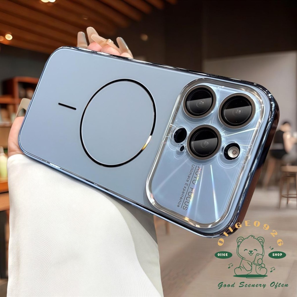 【 Ốp lưng iPhone17 】 Vỏ điện thoại từ tính Nano mờ bằng Laser cam iphone17 Pro Max 16 15 14 13 12 cho vỏ iPhone Vỏ mềm silicon TPU chống sốc
