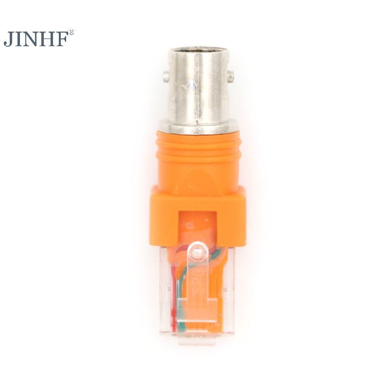 JINHF BNC Nữ sang RJ45 Nam Đồng Trục Thùng Khớp Nối Bộ Chuyển Đổi RJ45 sang RF Đầu Nối HOT