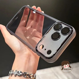 Ốp Điện Thoại Trong Suốt Khung Mờ Mới Cho Realme GT7 Pro Racing Edition GT 7T GT6 6T GT5 GT Neo 7 6 5 SE 2T Q5i Q3 Pro P1 Tốc Độ 5G 4G Vỏ Đơn Giản Có Phim Ống Kính Vỏ Mềm Chống Sốc