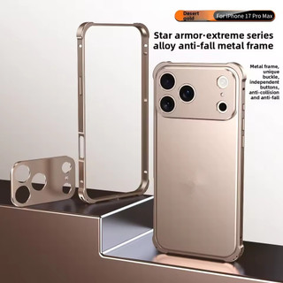 [JLK] Ốp Lưng Kim Loại Khung Nhôm Màu Chính Hãng Cho IPhone 17 Air 16 15 14 13 Pro Max Vỏ Điện Thoại Bảo Vệ Ống Kính Hợp Kim Chất Lượng Cao