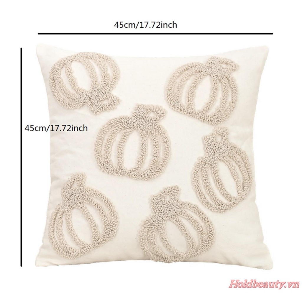 Vỏ gối theo chủ đề Halloween Vỏ gối thêu bí ngô cho ghế Sofa Trang trí phòng ngủ