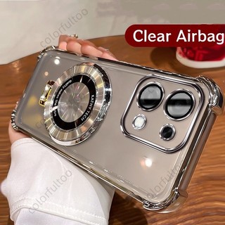Ốp Mềm Oppo A6 Pro 2025 Cho Oppo A6 Pro A 6 A6Pro A6X OppoA6X A6t 4G 5G Ốp Lưng Chống Sốc Thạch Trong Suốt Có Giá Đỡ Từ Tính Dày Túi Khí Ốp Lưng Điện Thoại
