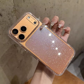 [JLK] Ốp điện thoại silicon mềm lấp lánh trong suốt sang trọng cho iPhone 17 Air 16 15 14 13 Pro Max Plus Vỏ màu trơn sáng bóng trong suốt