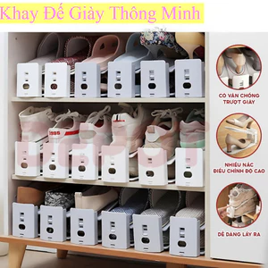 Khay Đựng Giày Thông Minh, Đế Để Giày, Xếp Gọn Giày Dép Tiết Kiệm Không Gian Tủ Giày
