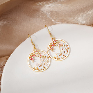 Bông tai thần thoại Suzaku rồng xanh phong cách cổ điển | Dầu Nhỏ Giọt Phong Cách Hoạt Hình Niche Design Bông Tai Nữ 7TXS