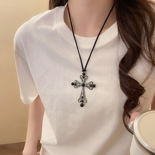Vòng cổ mặt dây chuyền ngọc trai bằng da đính kim cương, dây chuyền xương đòn cổ điển thời trang châu Âu và Mỹ, dây chuyền cao cấp thích hợp dành cho nữ