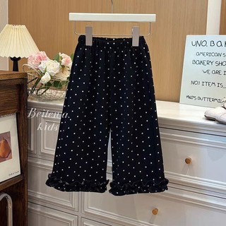 Mùa Thu Phiên Bản Hàn Quốc Bé Gái Rời Chấm Bi Quần Thường Ngày Bé Gái Ren Thời Trang Quần Ống Rộng