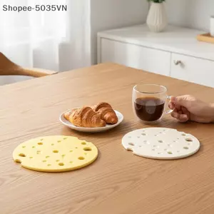{AKIN} Giá đỡ cốc giữ cốc bằng silicon hình dạng phô mai Thảm chống trượt Bảo vệ bàn cho cốc cà phê Nhà bếp {a}