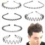 PNPIA- Kim Loại Chống Trơn Trượt Sóng Phong Cách Thể Thao Băng Đô Quấn Tóc Nam Nữ Unisex Tóc Thường Ngày Người Lớn Mũ Bé Trai Quà Tặng Thời Trang