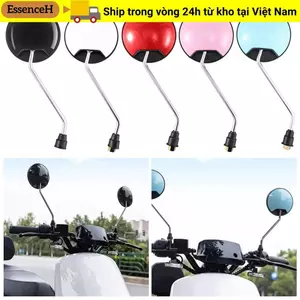 ESSENCEH 1 Cặp Gương Chiếu Hậu Xe Đạp Điện, Retrofit Convex 8mm Sợi Phản Quang Mirro, Gương Ngược Xoay 360 Độ Màu Sắc Bền Đẹp Đa Năng Cho Yadei Lovemai