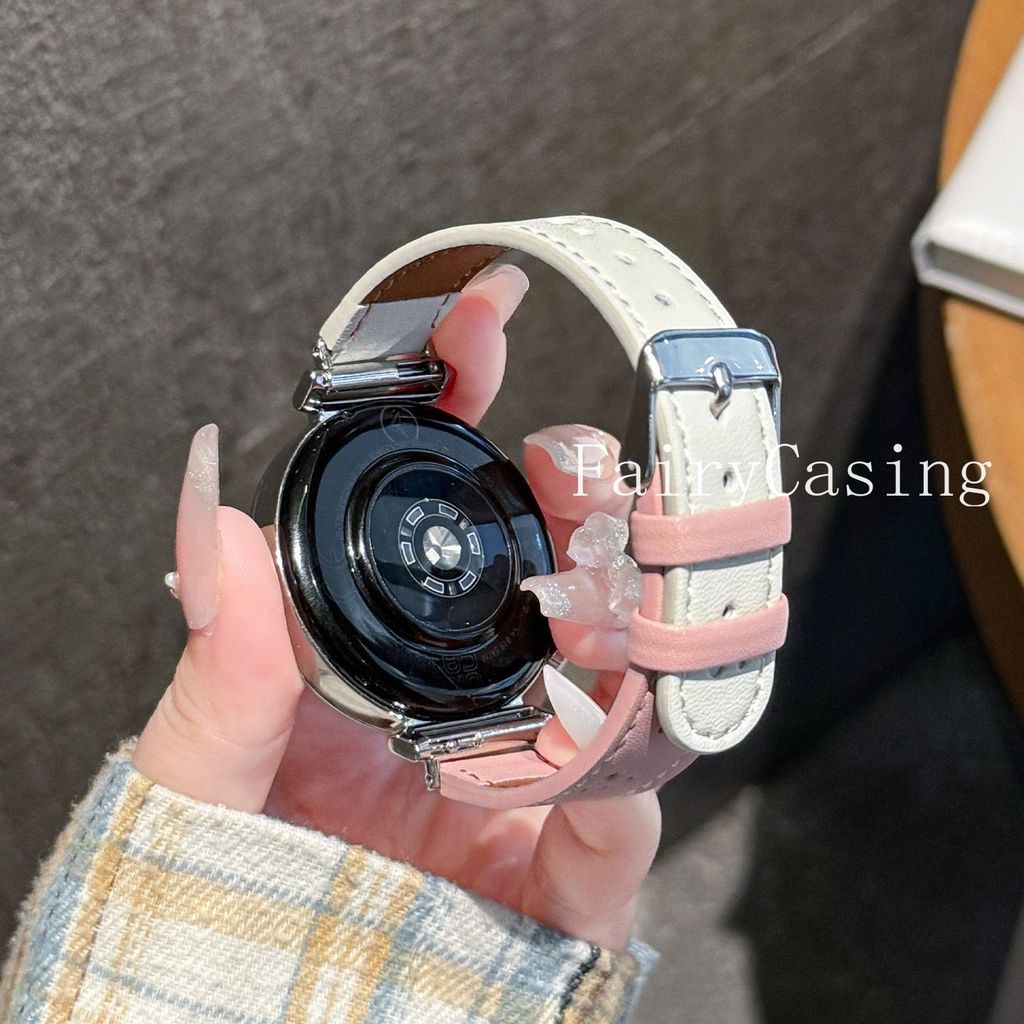Dây da mèo con rỗng 18mm 20mm 22mm cho Samsung Galaxy Watch 8 7 FE 6 4 Vòng đeo tay cổ điển 5 Pro