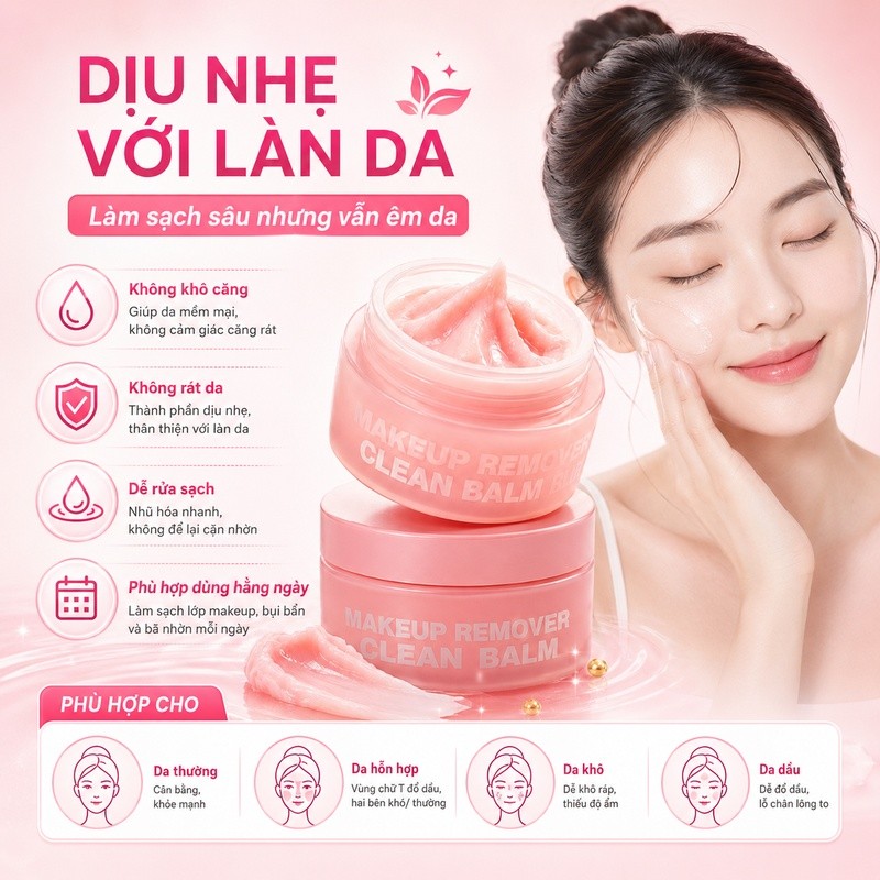 XIXI Tẩy Trang Dạng Sáp Dừa Đào Dưỡng Ẩm Làm Sạch Sâu Không Kích Ứng Trang Điểm Giá Rẻ D477