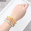 Vòng tay Bohemian KANGN, Vòng tay hoa cúc Hàn Quốc may mắn nhiều màu, Quà tặng Vòng tay đính cườm pha lê đàn hồi Phong cách Bohemian