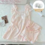 Đồ Ngủ Xuyên Biên Giới Bộ Đồ Ren Tươi Trẻ Mùa Hè Cho Nữ Bộ Đồ Mặc Nhà Có Đệm Ngực