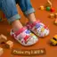 Size20-35 Peppa Pig Hoạt Hình Trẻ Em Lỗ Giày Trang Bé Gái Đế Mềm Dép Cho Mùa Hè Ngoài Trời
