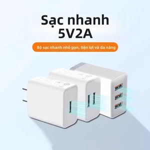 10W5v2A Cổng Đơn Cổng Kép Đa Chức Năng Cắm USB Đầu Sạc Nhanh Android Apple Đa Năng Điện Thoại Di Động Sạc Đầu Sạc