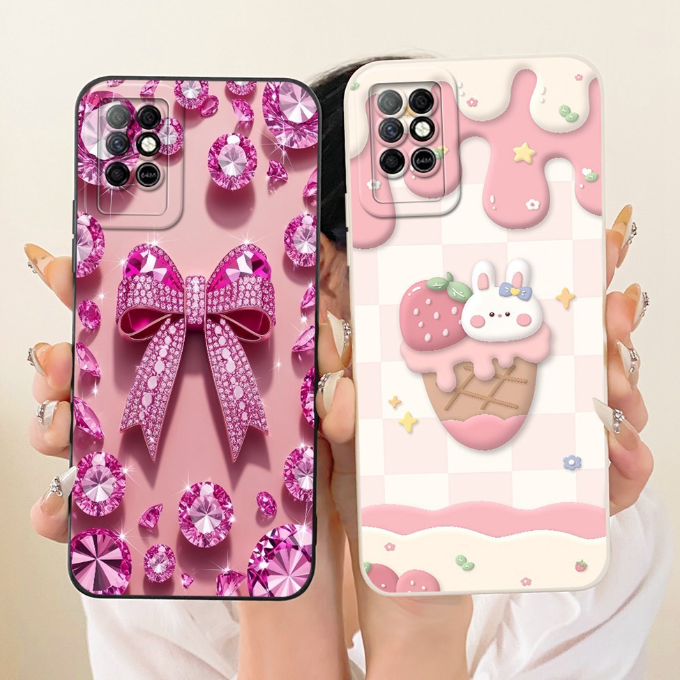 Dành Cho Infinix Note8 X692 Dành Cho Infinix Note 8 Vỏ Mèo Dễ Thương Sang Trọng Thời Trang Tình Yêu Ngộ nghĩnh Sơn Vỏ Silicon Chống Sốc