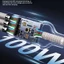 PD100W 2-To-3 Cáp dữ liệu dệt sạc siêu nhanh Cắm và chạy USB / Type C sang Type C / Micro / IOS Cáp dữ liệu sạc cho iOS / Android