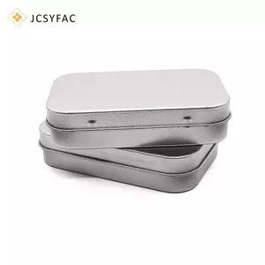 JCSYFAC Mini Hộp Kim Loại Mạ Tin Trượt Bao Bảo Quản Trang Sức Cưới Đựng Thuốc Di Động Mỹ Phẩm Người Tổ Chức Mới