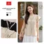 Áo sơ mi nữ CARDINA chất liệu linen tay cánh tiên phối viền 6AKC35