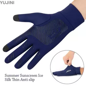 Găng tay chống nắng YUJINI, chống tia UV, co giãn, thoáng khí, mỏng, lái xe đạp mùa hè, chống trượt, thích hợp câu cá