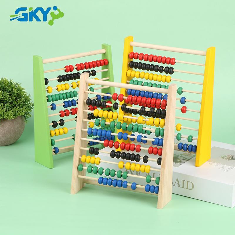 GKY Toán học Bàn tính bằng gỗ Đồ chơi giáo dục cho trẻ em 3-6 tuổi Huấn luyện phối hợp tay mắt GKY