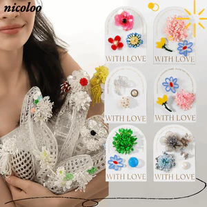 Quyến rũ giày thạch NICOLOO, Phụ kiện Sandal hạt ngọc trai tua rua, Đồ trang trí dép có thể tháo rời DIY