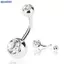 Bluelover 7 Cái / bộ Thép Không Gỉ Pha Lê Bụng Nút Nhẫn Rốn Cơ Thể Trang Sức Xuyên Mới