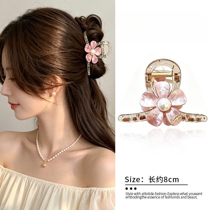 Trong Suốt Hoa Trong Suốt Cua Móng Vuốt Kẹp Nữ 2026 Phong Cách Mới Cao Cấp Trung Bình Đầu Tóc