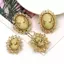 PNPIA- 12 Miếng Nhựa Và Kim Cương Giả Phong Cách Vintage Cameo Trâm Chân Trong Cổ
