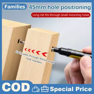 45mm Lỗ Sâu Dài Nib Đầu Đánh Dấu Lỗ Khoan Sâu Dài Nib Scriber Đa Năng Cơ Mộc Nhiều Màu Sắc Bút Đánh Dấu