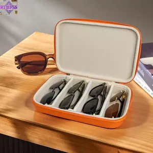 RTJIFSS 4 Khe Kính, Hộp Bảo Quản Kính Mắt Di Động Chịu Áp Lực, Vỏ Cứng Thời Trang Kính Mát Dành Cho Nữ
