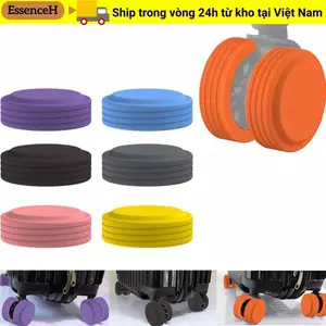 ESSENCEH 8 Cái / bộ Vỏ Bảo Vệ Bánh Xe Hành Lý, Silicon Giảm Tiếng Ồn Vali Bảo Vệ Bánh Xe, Chống Trơn Trượt Giảm Mài Mòn Bánh Xe Hấp Thụ Sốc Giày Bánh Xe Hành Lý