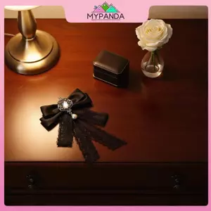 MYPANDA Vintage Ren Nơ Thắt Thổ Cẩm Retro Ruy Băng Nơ Trâm Mourning Thổ Cẩm Phù Hợp Với Áo Sơ Mi Corsage Cổ Chân Phụ Kiện Trang Sức.
