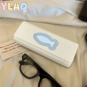 Hộp đựng kính mắt từ tính họa tiết cá dễ thương Hộp lưu trữ cứng di động để bảo vệ kính mắt hàng ngày