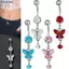 Bluelover Bướm Pha Lê Tòn Ten Bụng Nút Nhẫn Bằng Thép Không Gỉ Lấp Lánh Rốn Xuyên Cho Bể Bơi Đảng Trang Sức Thời Trang Mới