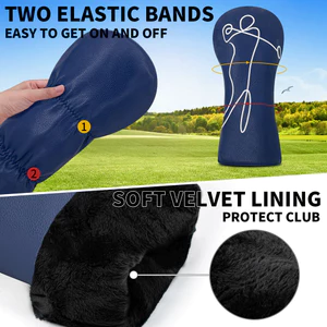 Vỏ bảo vệ câu lạc bộ Golf Dòng đơn giản Vỏ câu lạc bộ bằng gỗ Phụ kiện số. 1 Vỏ nắp gỗ Fairway PU