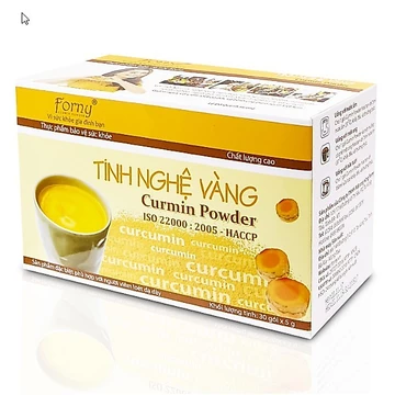 Tinh nghệ vàng Forny 150g - Hộp giấy 30 gói *5g (Tinh bột nghệ nguyên chất)(tinh bột nghệ)