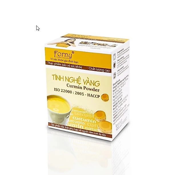 Tinh nghệ vàng Forny 50g - (10gói *5g)(tinh bột nghệ) (Tinh bột nghệ nguyên chất)