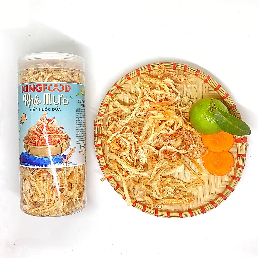 [Hũ 200-500Gr] Khô Mực Hấp Nước Dừa Thái Lan KingFood