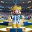 HK1 Lionel Messi Argentina No.10 Plushie Vinyl Mù Hộp Búp Bê Túi Quyến Rũ Quạt Merch Móc Khóa KH1