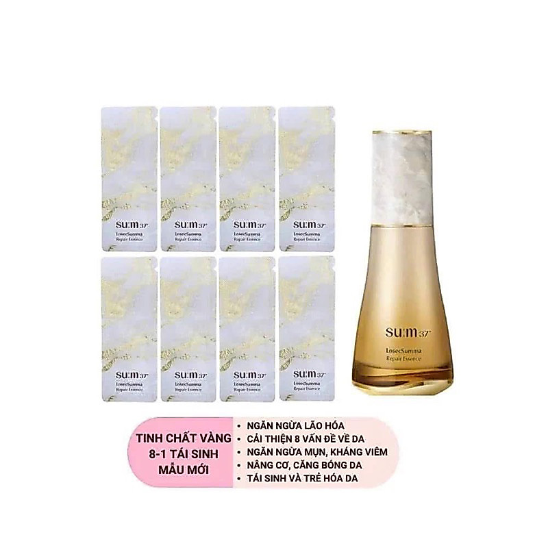 [Combo 50 gói/50ml] Tinh chất vàng phục hồi trẻ hoá giảm mụn tăng sjnh tế bào mới Sum 37 Losec Summa repair essence | BigBuy360 - bigbuy360.vn
