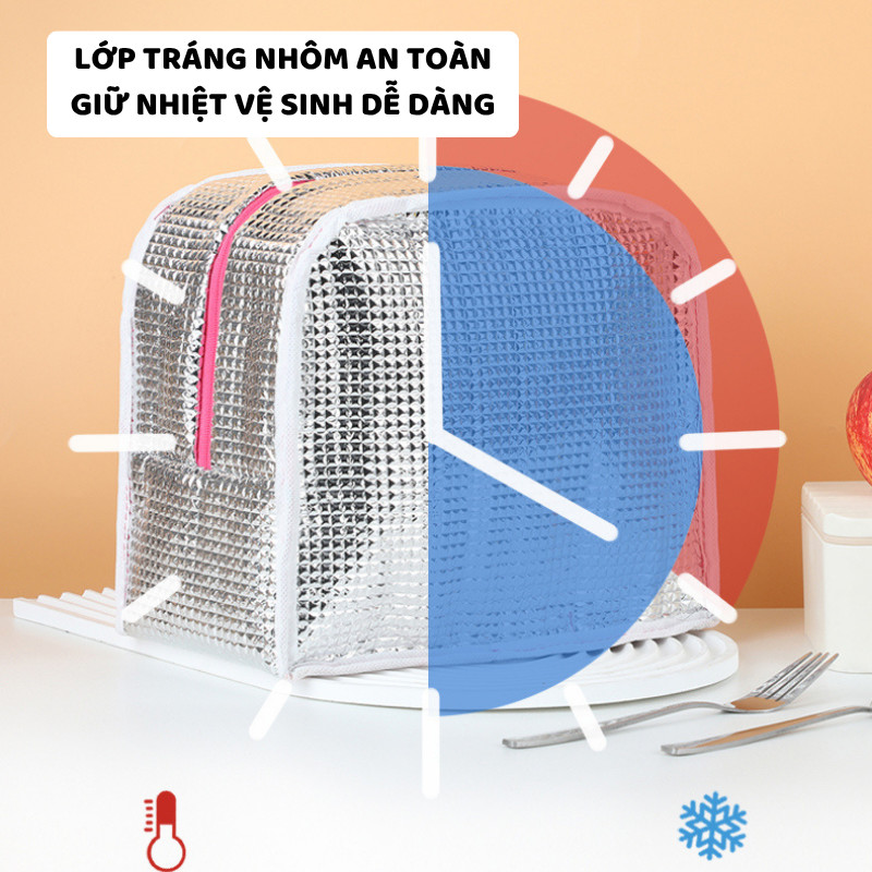 Túi Đựng Cơm Hoạ Tiết Hoạt Hình Capybara ENODA HOME, Túi Vải Giữ Nhiệt Đựng Hộp Cơm Mang Đi Làm TUICOM005