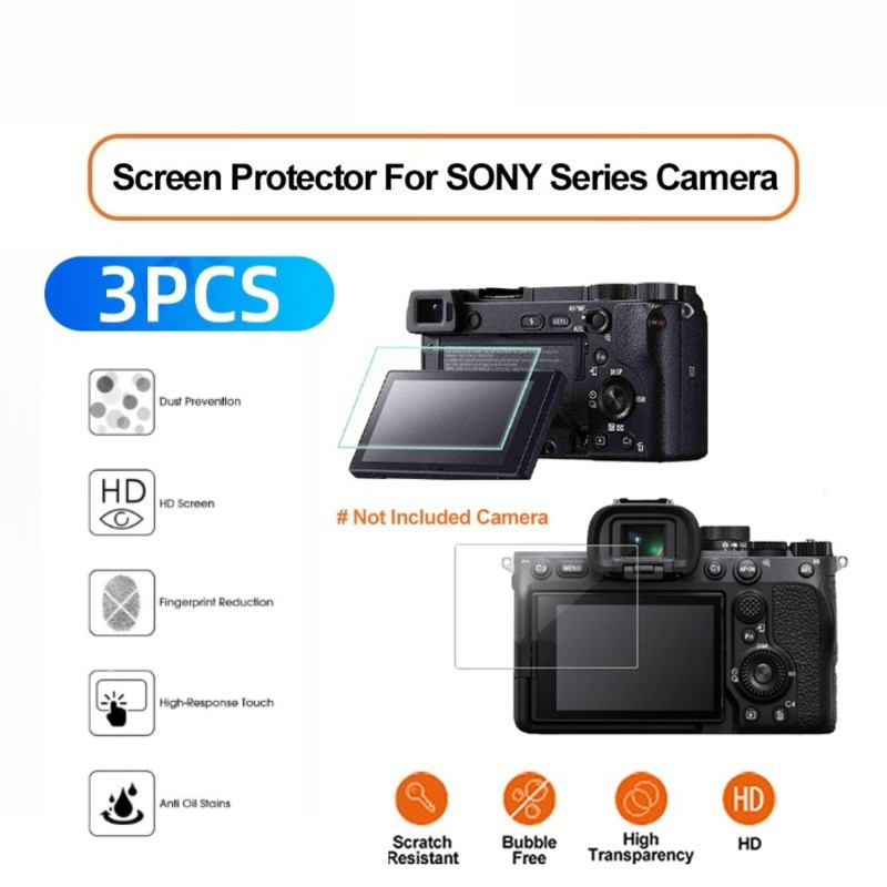 3 Miếng Dán Bảo Vệ Màn Hình LCD Camera HD Kính Cho Sony RX1R2 RX1R RX10M4 RX10M3 RX10M2 RX10 RX1 RX100M7 RX100M6 RX100M5 RX100M4 RX100M3 RX100M2 RX100 Camera 9H Kính Cường Lực Phim